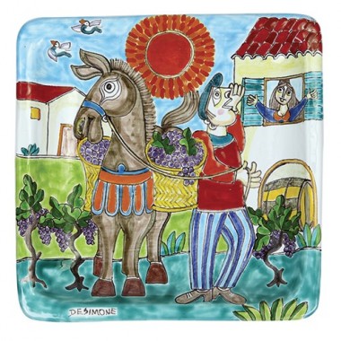 Squared Plate 24x24 DS 39 Grape Harvest Squared Plate 24x24 DS 39 Grape Harvest